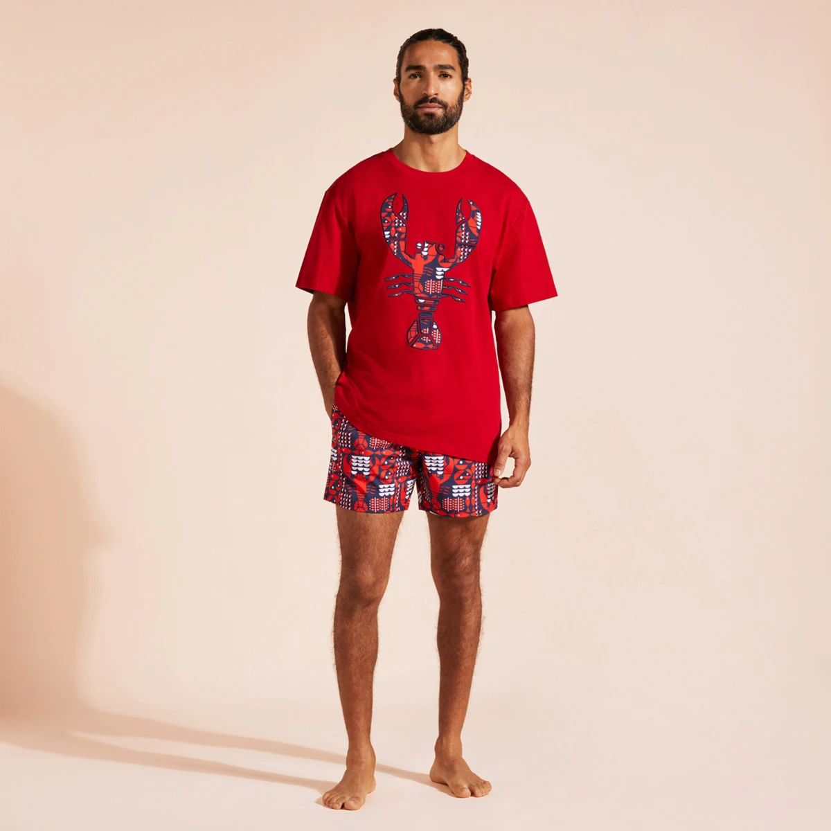 Resim Erkek Graphic Lobsters Tareck Tişört TRKAP331-224 | Vilebrequin