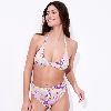 Resim Kadın Rainbow Flowers Like Bikini Üstü