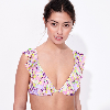 Resim Kadın Rainbow Flowers Lizzy Bikini Üstü