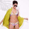 Resim Kadın Rainbow Flowers Flamme Bikini Altı