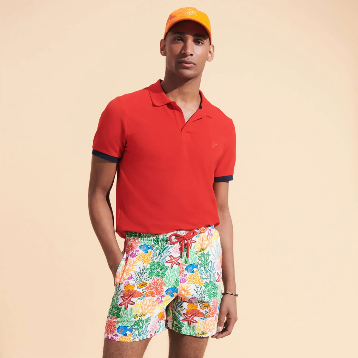 Resim Erkek Moorea Fonds Marins Multicolores Mayo MOOH3B34-010 | Vilebrequin