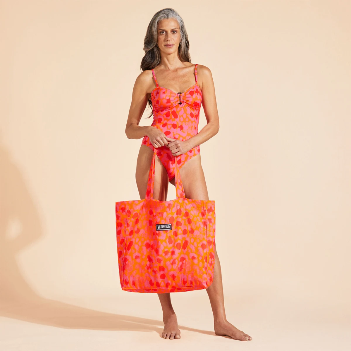 Resim Unisex New Leopard Babel Çanta BBLA1235-195 | Vilebrequin