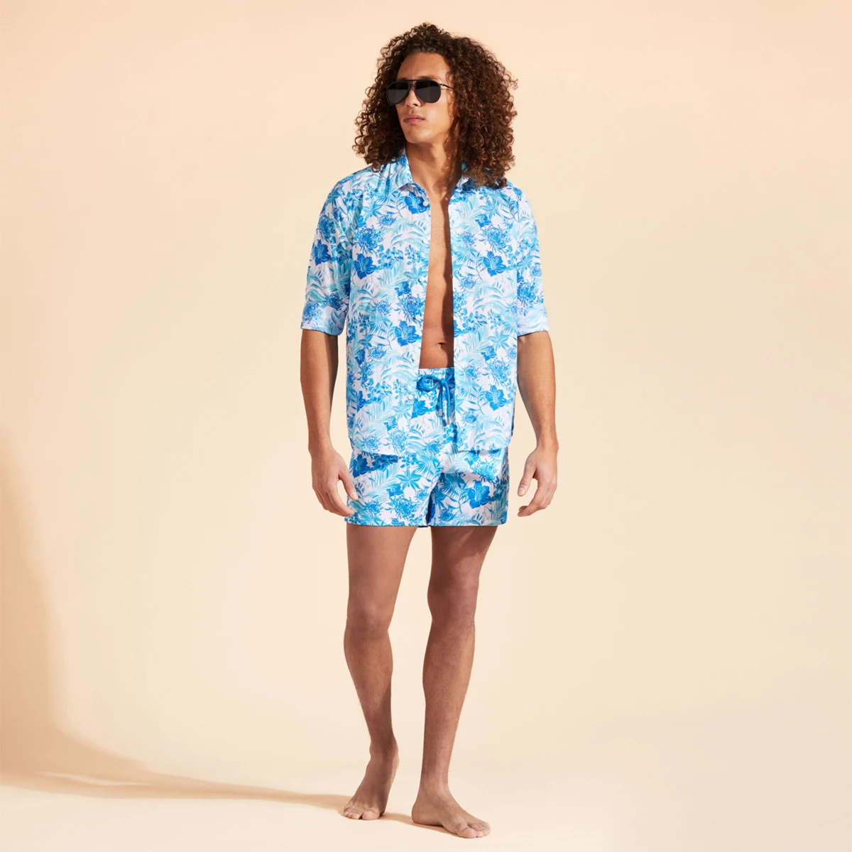 Resim Erkek Tahiti Flowers Moorise Mayo MSOAF103-010 | Vilebrequin